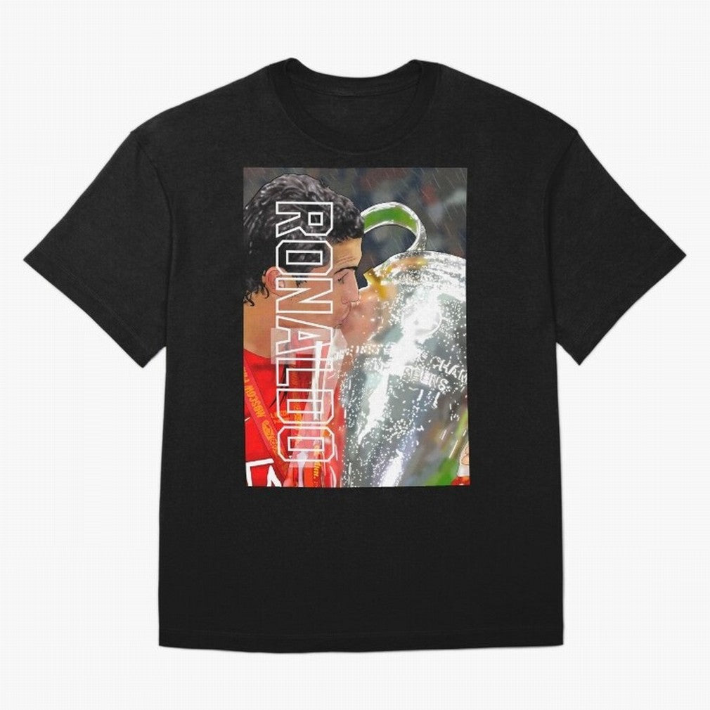 Cristiano Ronaldo ¨C 2008 Manchester United Champions League Glory Artwork by GrizzlyGFX Oversized T-Shirt Wear the Spirit of FIFA World Cup 2026 Group Stage Spirit, Driven by England, Haaland and Mbappe, Championship Spirit, Famous Goals, Roaring