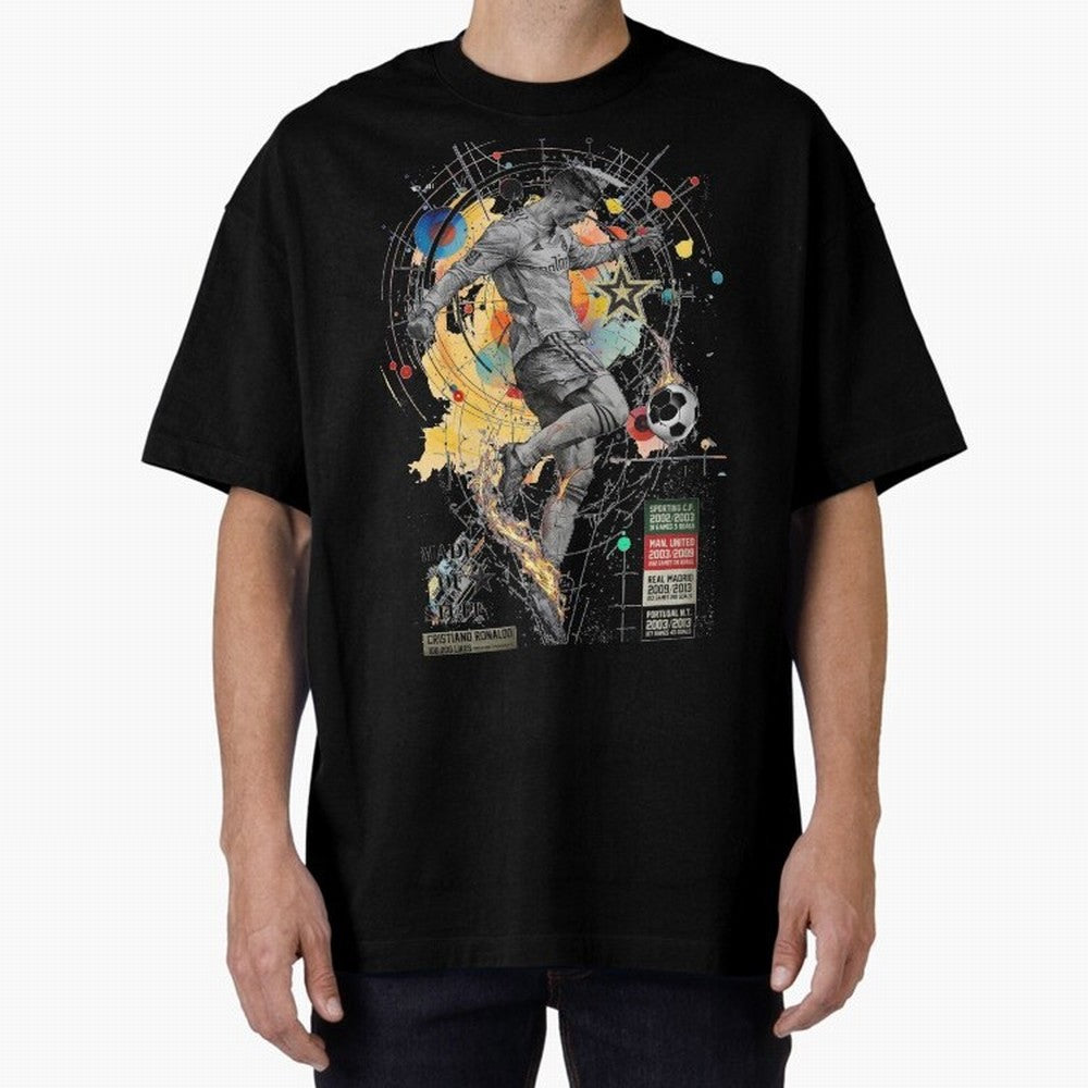 Cristiano Ronaldo Football Playmaker Oversized T-Shirt Step into Match Day Hype around FIFA World Cup 2026 Group Stage, Cristiano Ronaldo, Haaland and CR7, Netherlands, Football History, Final Match Energy, Crowd Noise and Once in a Lifetime