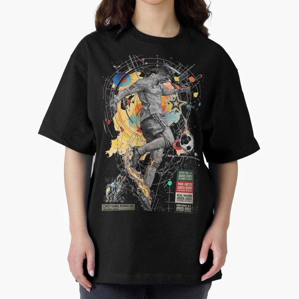 Cristiano Ronaldo Football Playmaker Oversized T-Shirt Step into Match Day Hype around FIFA World Cup 2026 Group Stage, Cristiano Ronaldo, Haaland and CR7, Netherlands, Football History, Final Match Energy, Crowd Noise and Once in a Lifetime