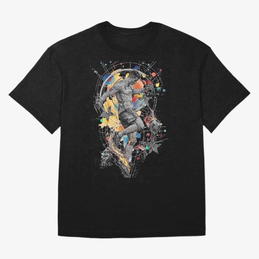 Cristiano Ronaldo Football Playmaker Oversized T-Shirt Enjoy FIFA World Cup 2026 Spirit, Celebrating Spain, CR7 and Messi, Soccer Culture, Superstar Moments, National Team Dreams and Competitive Fire; Perfect for People Who Love Argentina, Brazil,