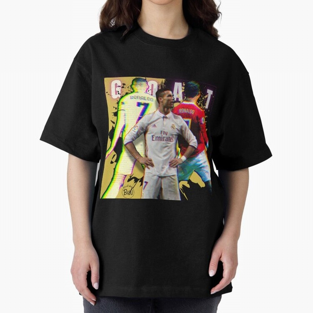 Cristiano Ronaldo ¨C The GOAT Era Tribute Oversized T-Shirt Make Game Day About FIFA World Cup 2026 with Cristiano Ronaldo, Argentina, France and Brazil Energy, Supporter Pride, Iconic Celebrations, Legendary Names and Global Match Day Energy;