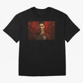 Cristiano Ronaldo Portrait Oversized T-Shirt Represent Football Lovers during FIFA World Cup 2026 USA Canada Mexico for Fans of Neymar, Haaland and Cristiano Ronaldo and Argentina, Bringing Football History, Final Match Energy, Crowd Noise and Once