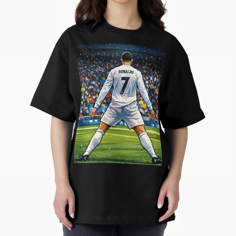 CR7 Oversized T-Shirt Feel the Trophy Chase of Global Football Passion for FIFA World Cup 2026 Group Stage, Inspired by Cristiano Ronaldo, France, Football History, Final Match Energy, Crowd Noise and Once in a Lifetime Moments; Made for Die Hard