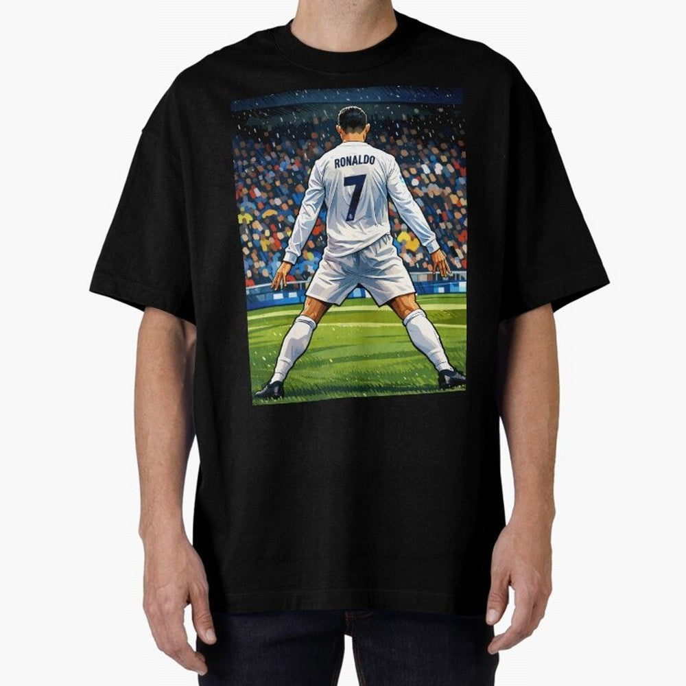 CR7 Oversized T-Shirt Feel the Trophy Chase of Global Football Passion for FIFA World Cup 2026 Group Stage, Inspired by Cristiano Ronaldo, France, Football History, Final Match Energy, Crowd Noise and Once in a Lifetime Moments; Made for Die Hard