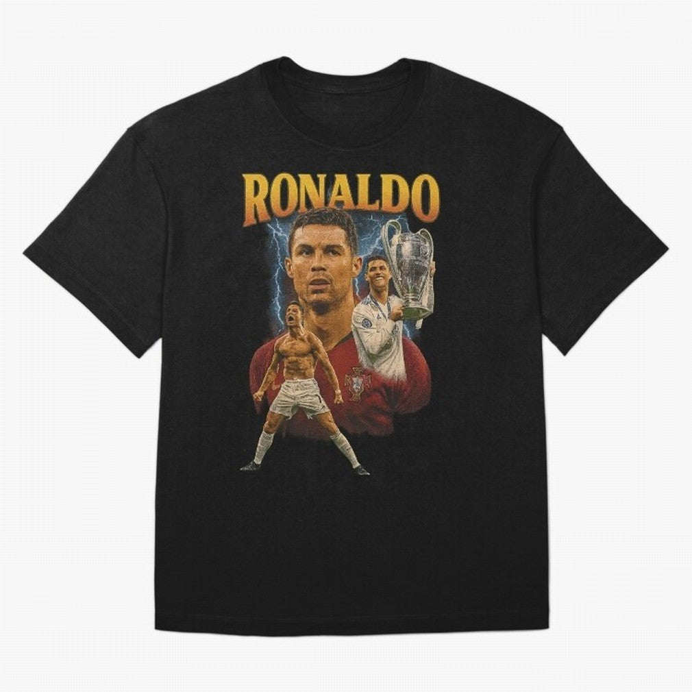 Cristiano Ronaldo CR7 Retro clothing | Vintage Football Legend Oversized T-Shirt Build Match Day Hype around FIFA World Cup 2026 USA Canada Mexico, Mbappe and Neymar, Germany, Football Festival Excitement, Trophy Ambitions, Country Rivalries and