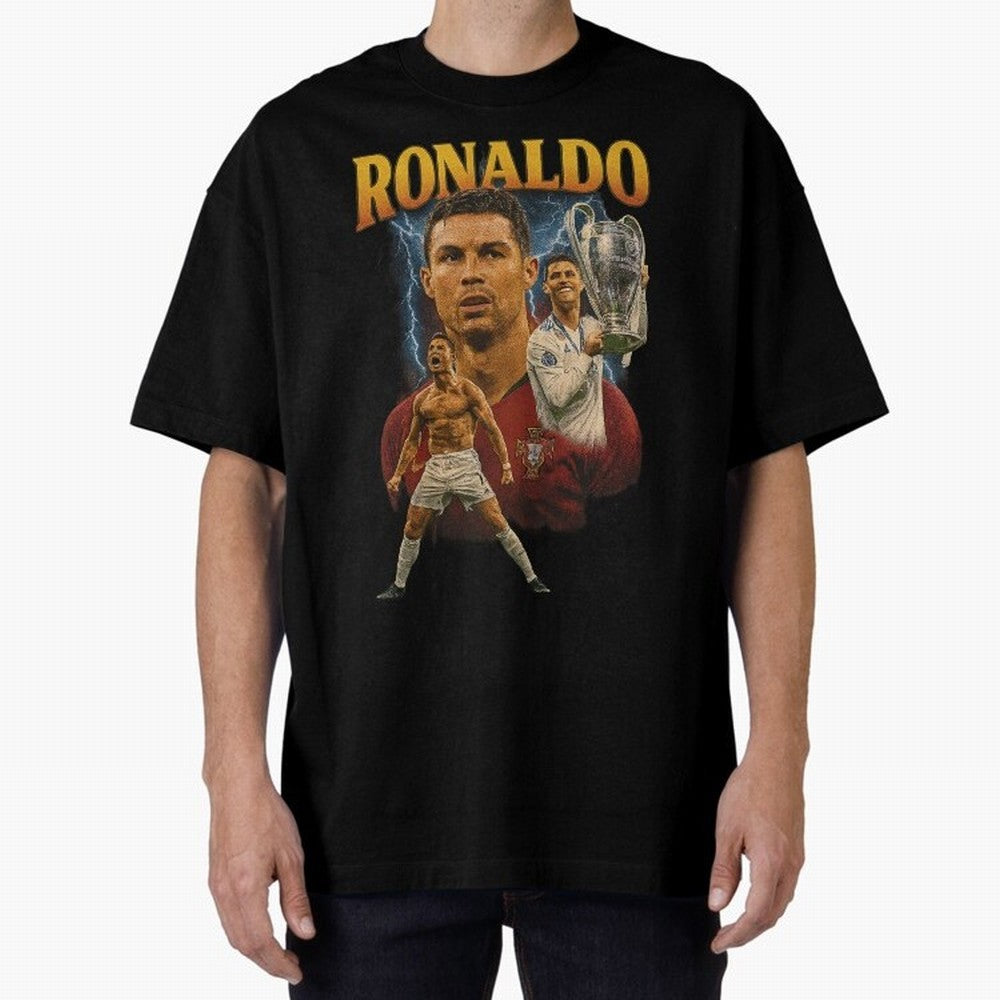Cristiano Ronaldo CR7 Retro clothing | Vintage Football Legend Oversized T-Shirt Build Match Day Hype around FIFA World Cup 2026 USA Canada Mexico, Mbappe and Neymar, Germany, Football Festival Excitement, Trophy Ambitions, Country Rivalries and