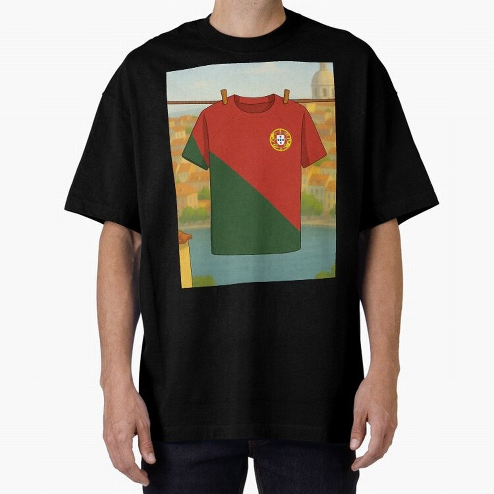 Our Love for Portugal Will never fade Oversized T-Shirt Relive the Noise and Pride of FIFA World Cup 2026 for Fans of Messi and Cristiano Ronaldo and Argentina and Brazil, Bringing Vintage Soccer Flavor, Modern Football Stars, National Flags and