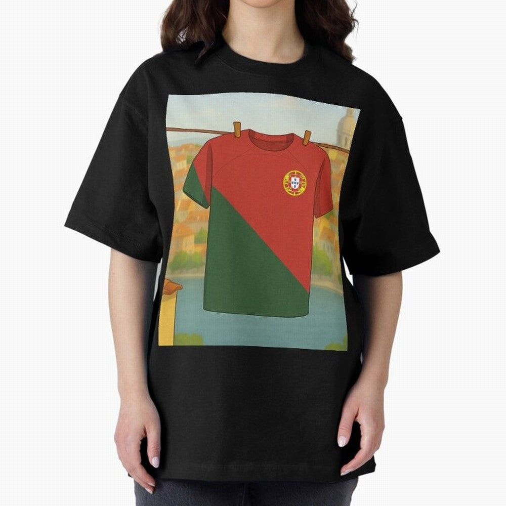 Our Love for Portugal Will never fade Oversized T-Shirt Relive the Noise and Pride of FIFA World Cup 2026 for Fans of Messi and Cristiano Ronaldo and Argentina and Brazil, Bringing Vintage Soccer Flavor, Modern Football Stars, National Flags and