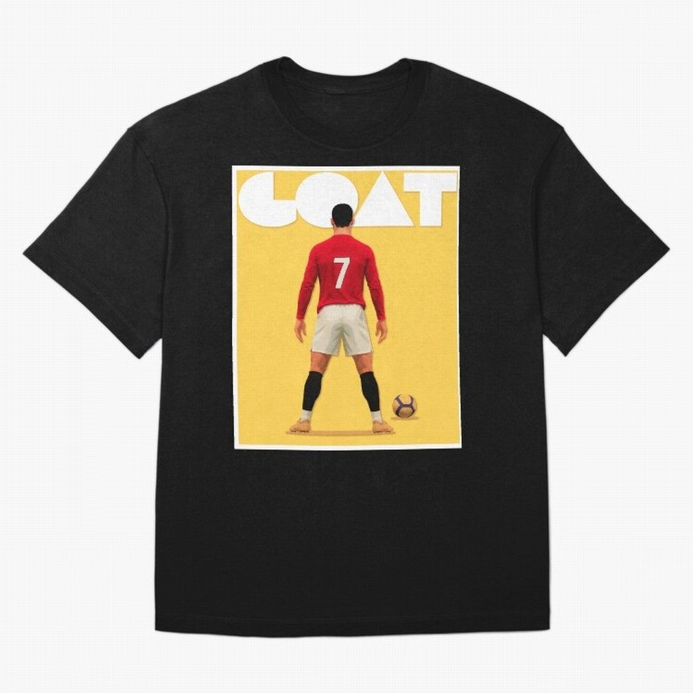Cristiano Ronaldo Men's CR7 Football Jersey | Real Madrid GOAT Portugal Sports Shirt Fan Gift Oversized T-Shirt Stand Out with Spirit from FIFA World Cup 2026 Group Stage Capturing Messi, Portugal, Spain and Germany Energy, Vintage Soccer Flavor,