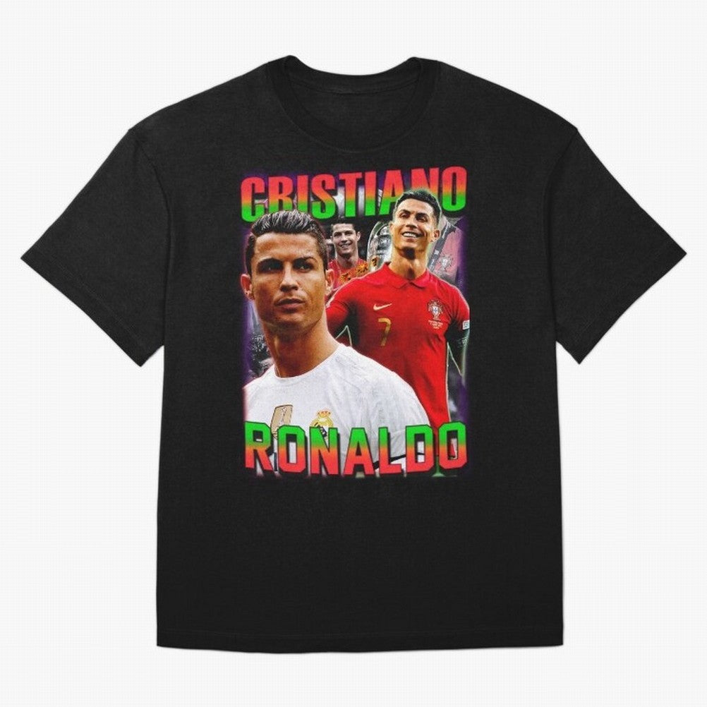 Cristiano Ronaldo Graphic Oversized T-Shirt Honor Match Day Hype around FIFA World Cup 2026 USA Canada Mexico, Messi, Argentina, Football Passion, Legendary Performances, Festival Vibes and Supporter Community; Great for Supporters Who Love