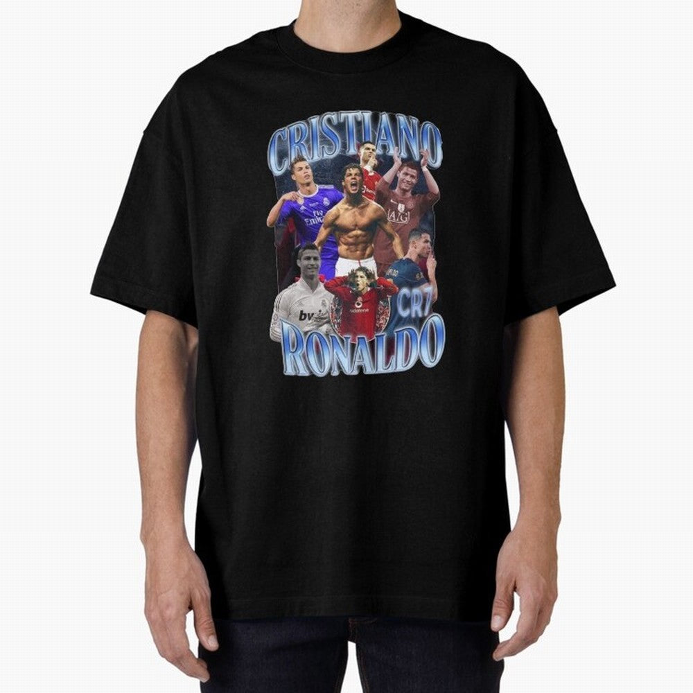 Cristiano Ronaldo GOAT Oversized T-Shirt Support FIFA World Cup 2026 Group Stage with Messi, Neymar and Mbappe, England Energy, Champion Mindset, Group Stage Buzz, Knockout Tension and Passionate Fan Culture; Perfect for People Who Love Argentina,