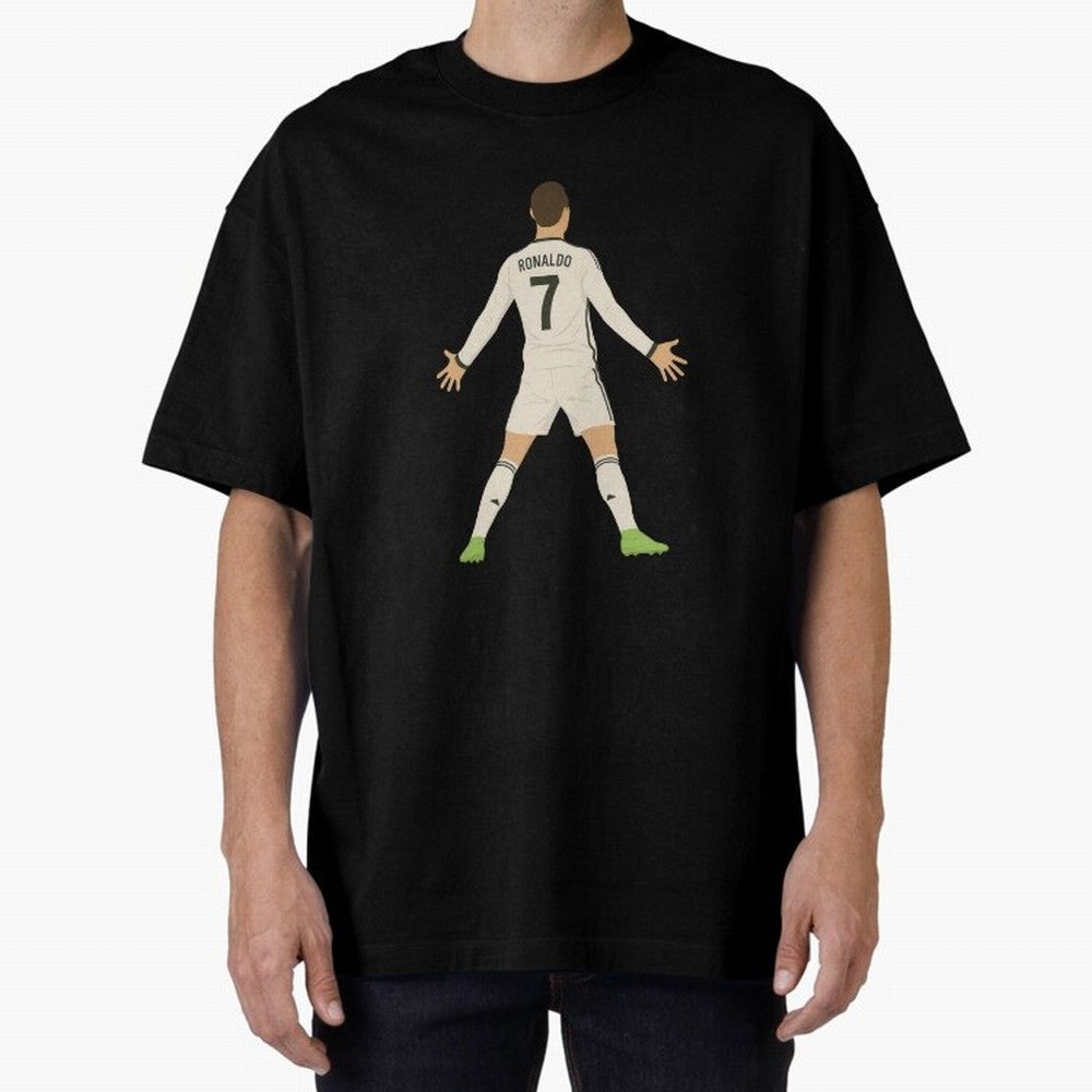 Cristiano Ronaldo Iconic Celebration Oversized T-Shirt Feel the Trophy Chase of FIFA World Cup 2026 Spirit, Centered on England, France and Netherlands, Cristiano Ronaldo, Supporter Pride, Iconic Celebrations, Legendary Names and Global Match Day
