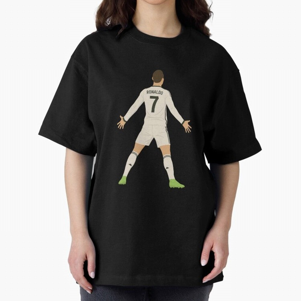 Cristiano Ronaldo Iconic Celebration Oversized T-Shirt Feel the Trophy Chase of FIFA World Cup 2026 Spirit, Centered on England, France and Netherlands, Cristiano Ronaldo, Supporter Pride, Iconic Celebrations, Legendary Names and Global Match Day