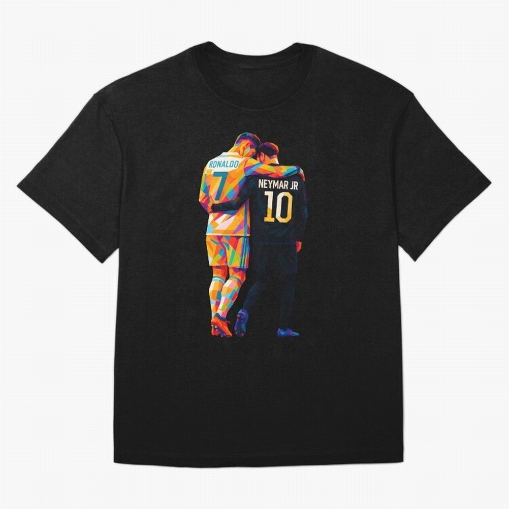 Cristiano Ronaldo & Neymar JR Wpap Art Oversized T-Shirt Stand Out with Spirit from FIFA World Cup 2026 with Cristiano Ronaldo, Haaland and CR7, France Energy, Retro Football Energy, Iconic Rivalries, Trophy Chase Drama and Stadium Atmosphere;