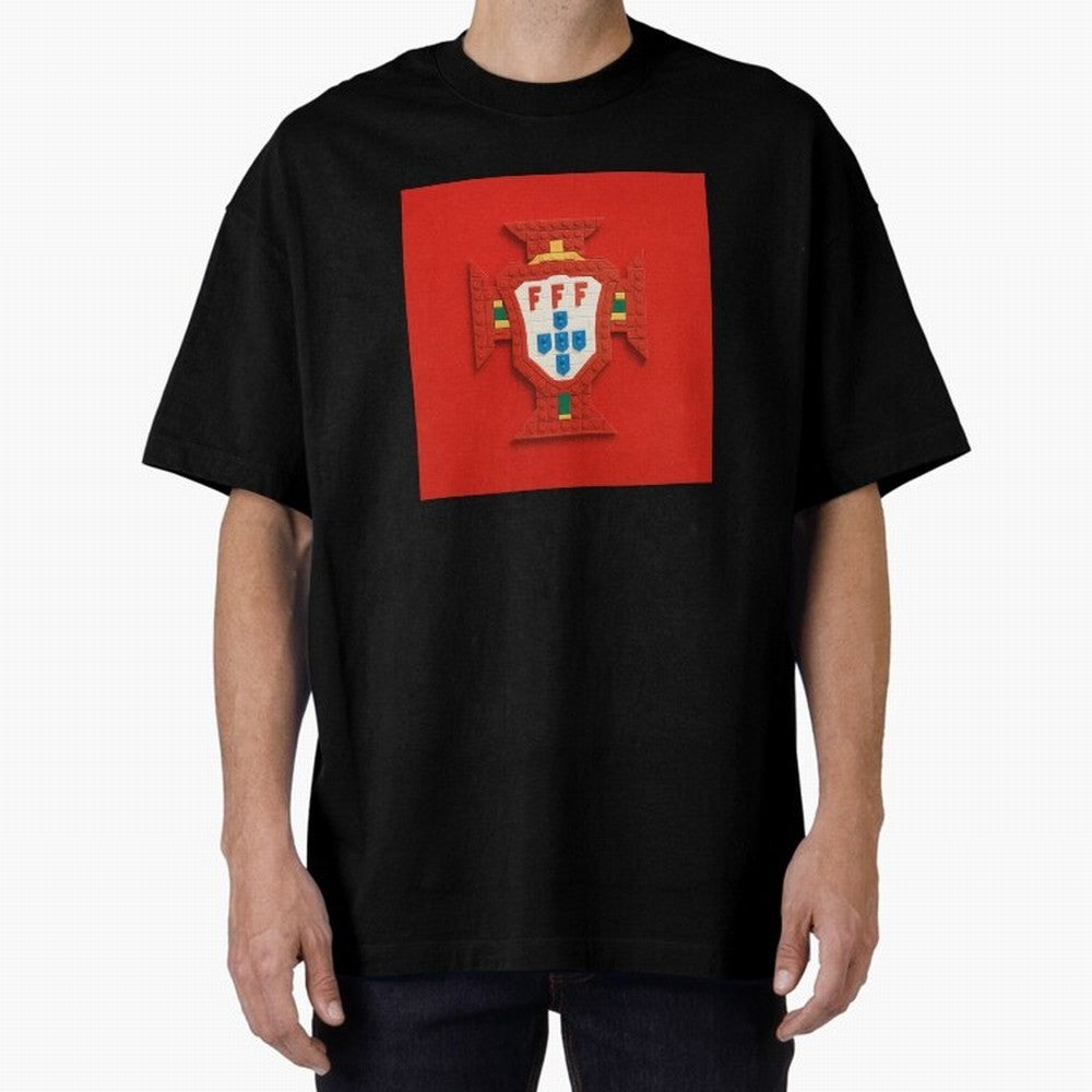 Portugal Blocks Oversized T-Shirt Carry the FIFA World Cup 2026 Group Stage Journey through Messi Highlights, Portugal, Spain and Germany Pride, Retro Football Energy, Iconic Rivalries, Trophy Chase Drama and Stadium Atmosphere; Created for Match