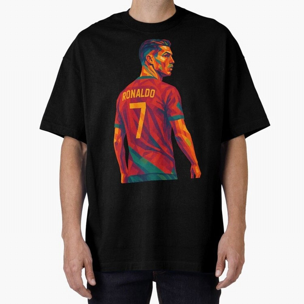 Cristiano Ronaldo Oversized T-Shirt Feel the Heartbeat of FIFA World Cup 2026 USA Canada Mexico Highlighting Messi, CR7 and Mbappe, Germany Energy, Football Festival Excitement, Trophy Ambitions, Country Rivalries and Star Player Buzz; Perfect for