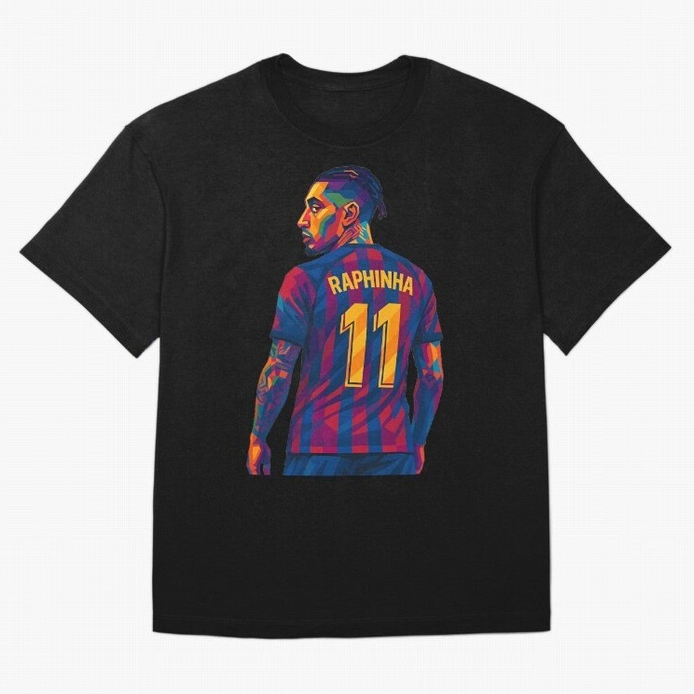 Raphinha Oversized T-Shirt Celebrate Golden Goal Energy in FIFA World Cup 2026 USA Canada Mexico for Fans of Cristiano Ronaldo and Portugal, Spain and Germany, Bringing Game Day Rituals, Football Legends, Country Pride and the Road to the Final;