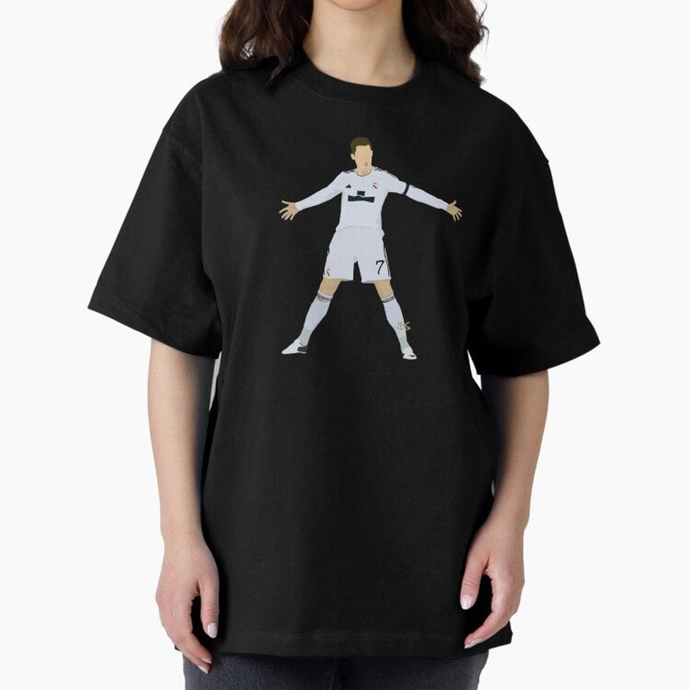 Cristiano Ronaldo celebrates at Real Madrid Oversized T-Shirt Celebrate the Road through FIFA World Cup 2026 Filled with Messi, France and Portugal Energy, Football Festival Excitement, Trophy Ambitions, Country Rivalries and Star Player Buzz;