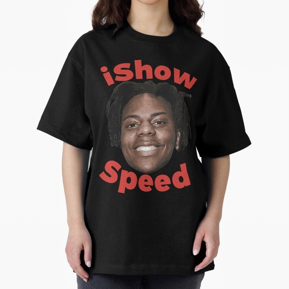 Ishowspeed Oversized T-Shirt Cheer through Every Moment of Global Football Passion for FIFA World Cup 2026 Group Stage, Built around CR7, England, Championship Spirit, Famous Goals, Roaring Crowds and International Football Unity; Ideal for Fans