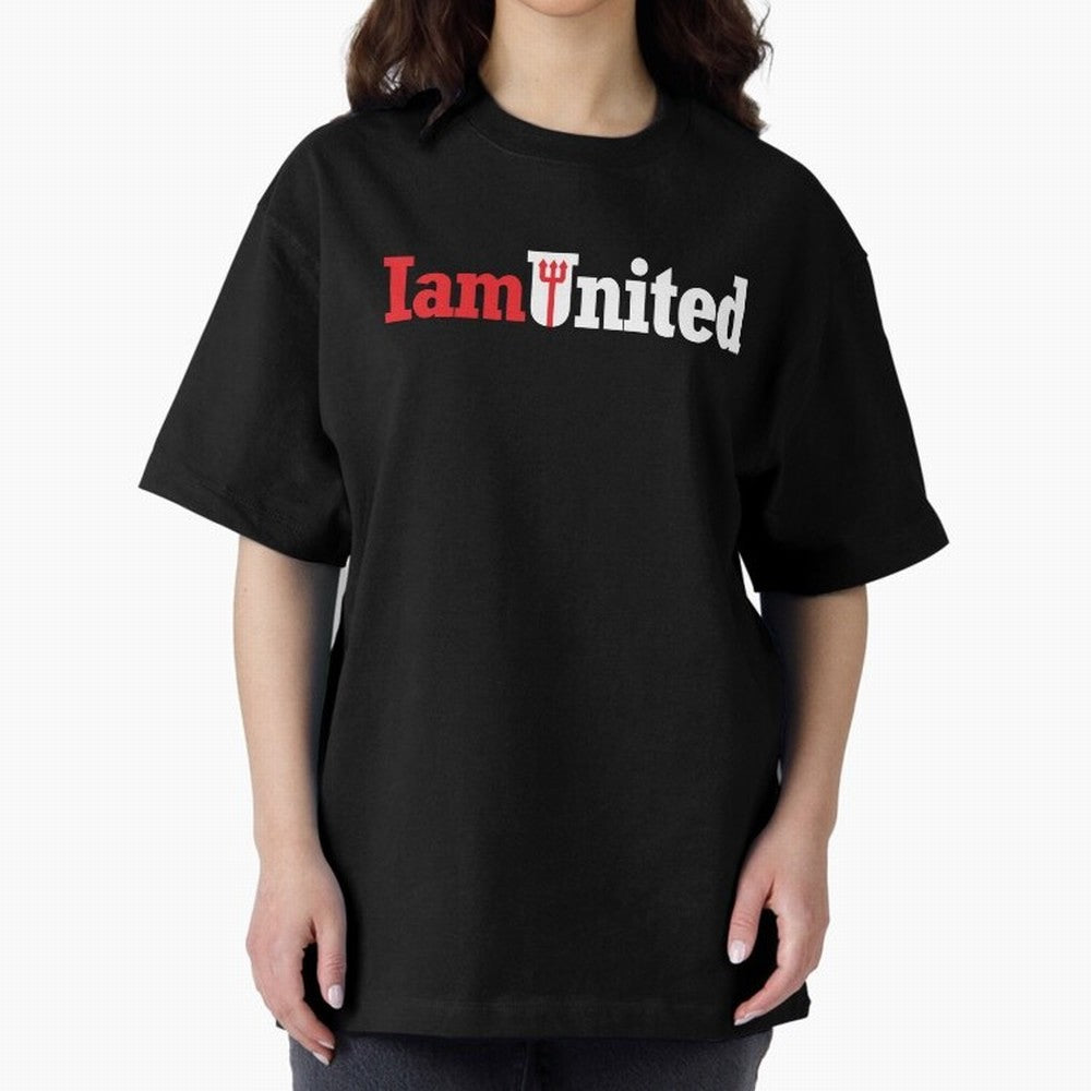 Manchester United I am United Oversized T-Shirt Celebrate the Magic of FIFA World Cup 2026 Group Stage Capturing Messi, Portugal, Spain and Germany Energy, Worldwide Fan Energy, Dramatic Goals, Stadium Lights and Championship Celebrations; Ideal