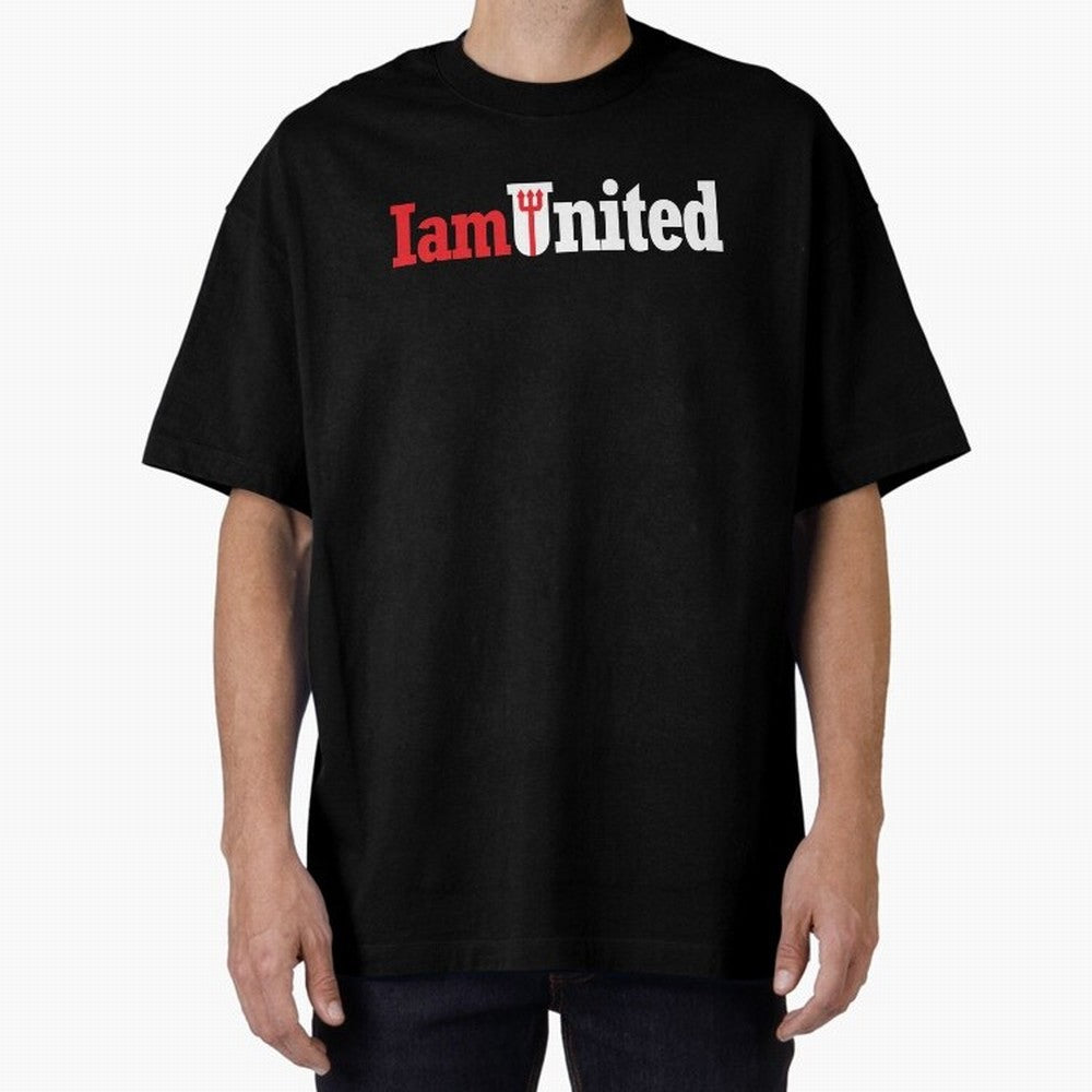 Manchester United I am United Oversized T-Shirt Celebrate the Magic of FIFA World Cup 2026 Group Stage Capturing Messi, Portugal, Spain and Germany Energy, Worldwide Fan Energy, Dramatic Goals, Stadium Lights and Championship Celebrations; Ideal