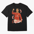Young Cristiano Ronaldo Man United Art ¨C Rising Soccer Legend Tribute	 Oversized T-Shirt Celebrate the Biggest Stage of the FIFA World Cup 2026 Journey through Haaland and Mbappe Highlights, Portugal Pride, Goal Celebration Energy, Supporter