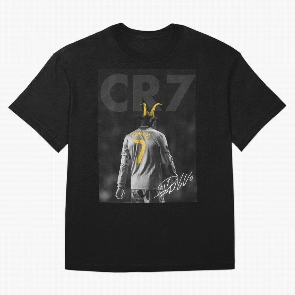 CR7 The Goat Poster Oversized T-Shirt Treasure Match Day Hype around FIFA World Cup 2026 USA Canada Mexico, Mbappe, Netherlands, Champion Mindset, Group Stage Buzz, Knockout Tension and Passionate Fan Culture; Made for Die Hard Supporters, Soccer