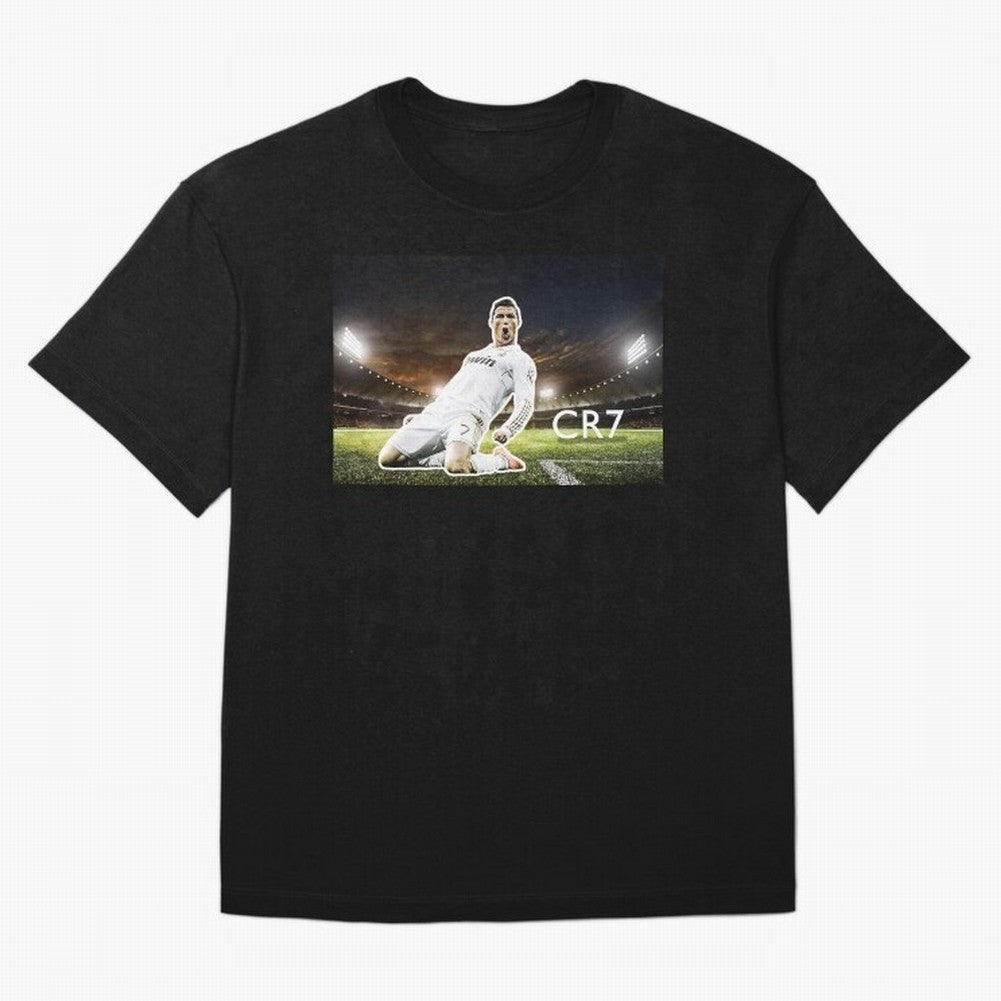 Cristiano Ronaldo Celebration Scene Oversized T-Shirt Represent Fans Who Live for FIFA World Cup 2026 Group Stage Spirit, Featuring France, Messi, Match Day Excitement, Supporter Culture, Golden Goals and Global Football Passion; Great for