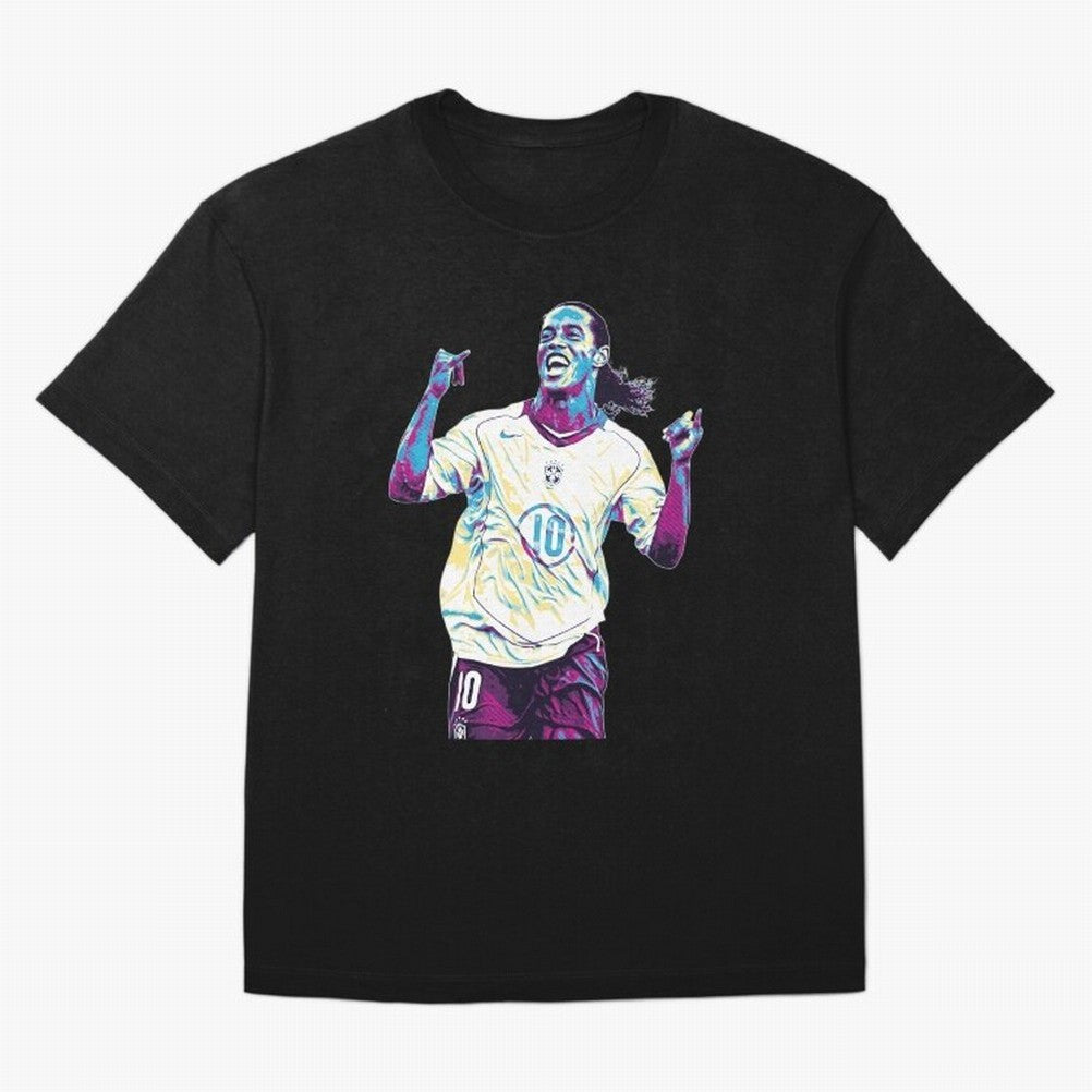 Ronaldinho brazil team Oversized T-Shirt Represent Football Lovers during Match Day Hype around FIFA World Cup 2026, Neymar, England, Football History, Final Match Energy, Crowd Noise and Once in a Lifetime Moments; Made for Die Hard Supporters,