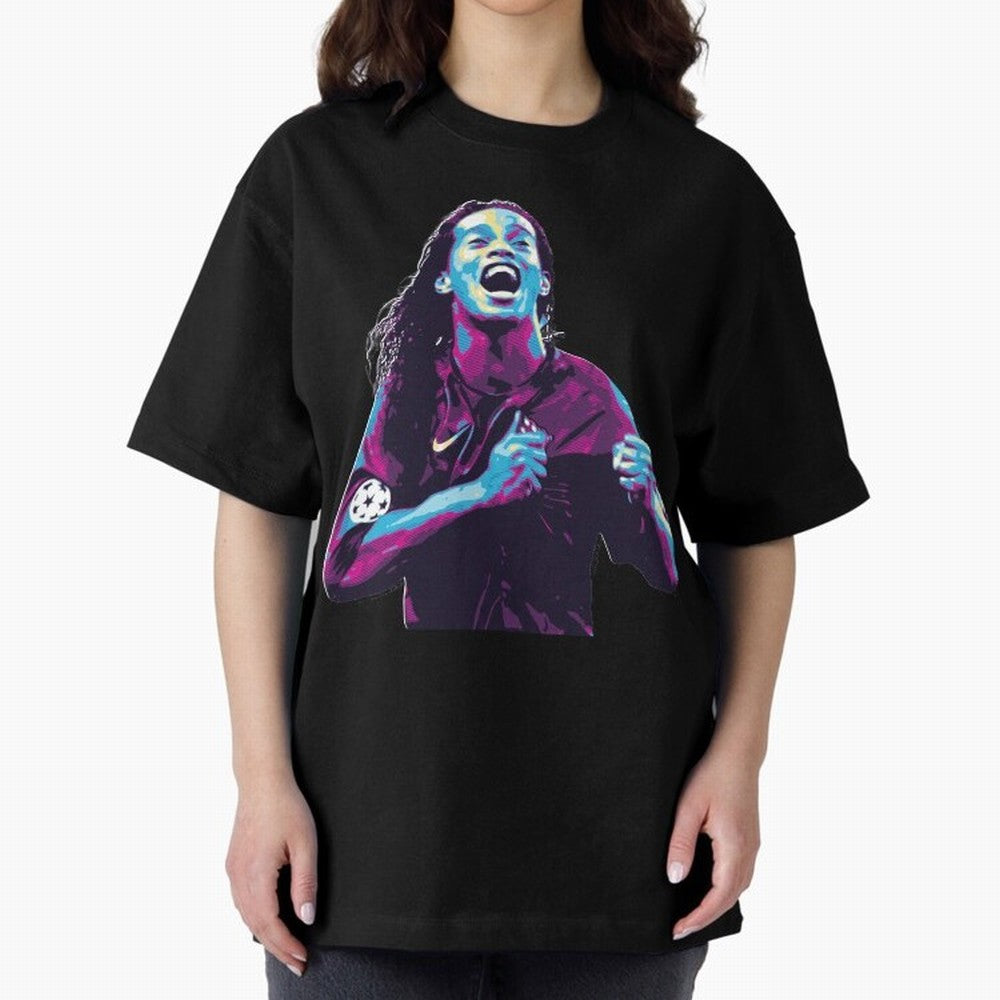 ronaldinho Oversized T-Shirt Capture Stadium Memories from FIFA World Cup 2026 Group Stage Spirit, Inspired by Netherlands, Messi, Stadium Memories, Football Loyalty, International Chants and Championship Tradition; Perfect for Supporters Who Want