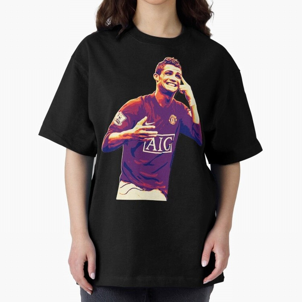 ronaldo Manchester United jarsey Oversized T-Shirt Celebrate Golden Goal Energy in FIFA World Cup 2026 USA Canada Mexico Made for Mbappe, Germany Energy, Stadium Memories, Football Loyalty, International Chants and Championship Tradition; Perfect