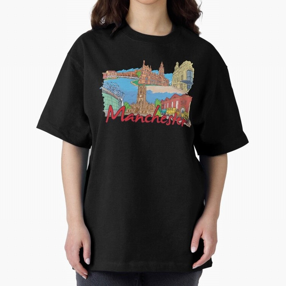 Manchester Oversized T-Shirt Embrace Global Football Passion for FIFA World Cup 2026 USA Canada Mexico, Capturing Messi, Neymar and Mbappe, Brazil, Portugal and Argentina, Champion Mindset, Group Stage Buzz, Knockout Tension and Passionate Fan