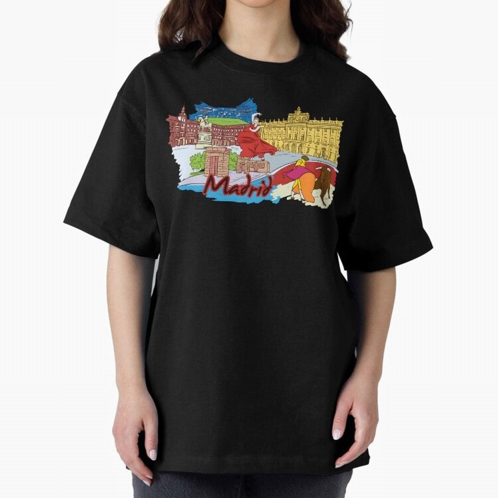 Madrid Oversized T-Shirt Support the Legends of FIFA World Cup 2026 Spirit, Driven by England, CR7, Soccer Culture, Superstar Moments, National Team Dreams and Competitive Fire; Made for Die Hard Supporters, Soccer Lovers, Game Day Photos and