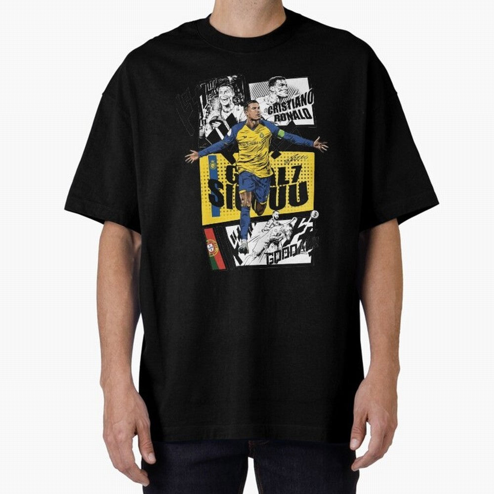Cristiano Ronaldo CR7 Scorer Oversized T-Shirt Join Supporters Worldwide for the FIFA World Cup 2026 Journey through CR7 Highlights, England and Germany Pride, Global Supporter Spirit, Legendary Goals, National Colors and Tournament Celebration;