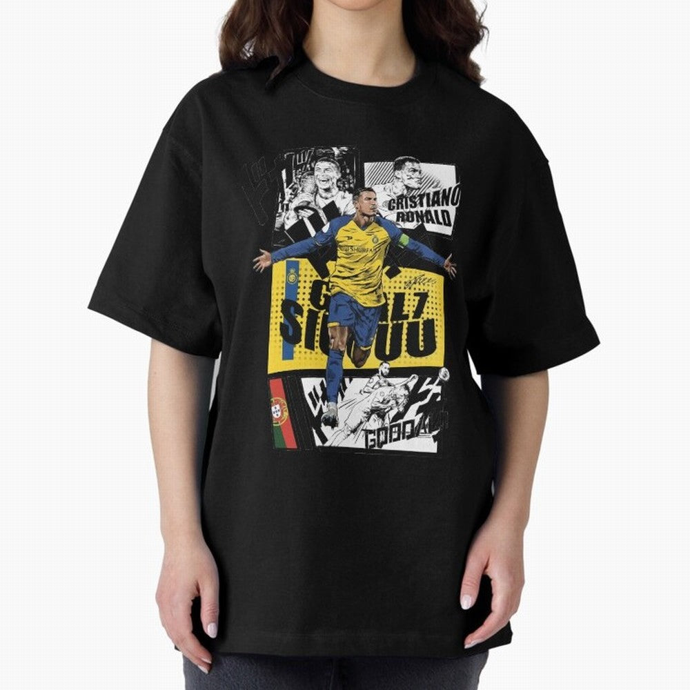 Cristiano Ronaldo CR7 Scorer Oversized T-Shirt Join Supporters Worldwide for the FIFA World Cup 2026 Journey through CR7 Highlights, England and Germany Pride, Global Supporter Spirit, Legendary Goals, National Colors and Tournament Celebration;