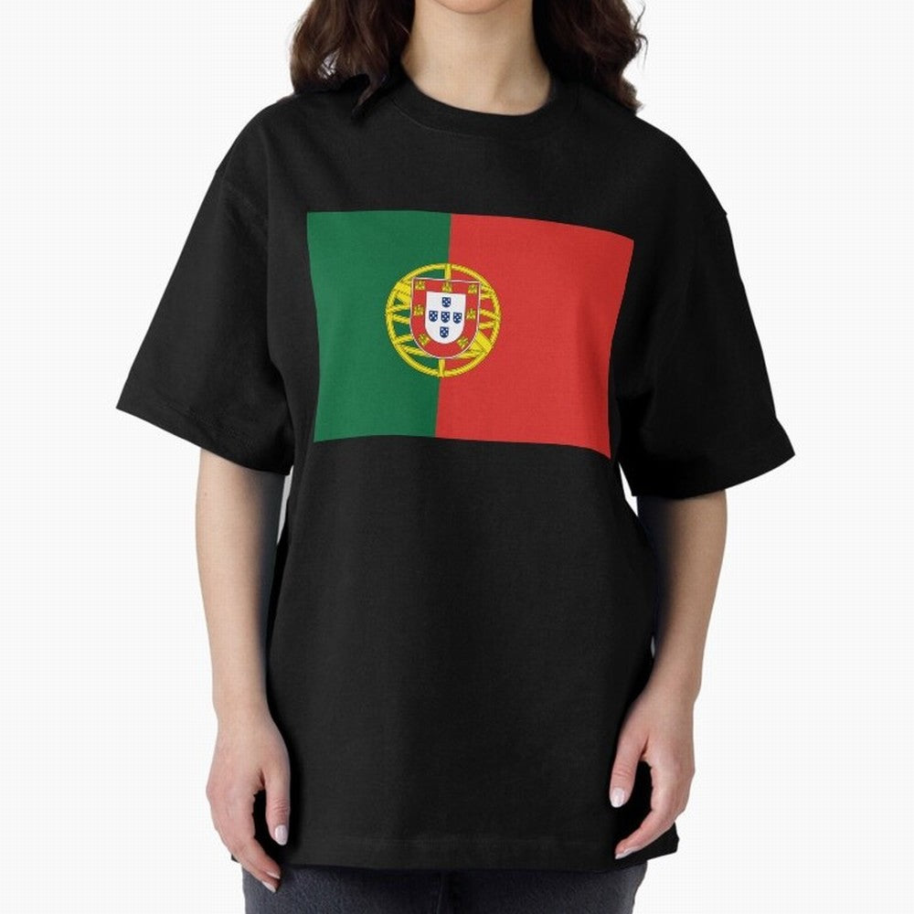 Portugal Flag Oversized T-Shirt Show Your Stadium Side during FIFA World Cup 2026 USA Canada Mexico Spirit, Filled with France and Portugal, Neymar, Haaland and Cristiano Ronaldo, Classic Soccer Heritage, Championship Pressure, Fan Loyalty and