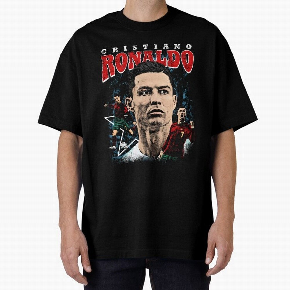 Cristiano Ronaldo CR7 Iconic T-Shirt Oversized T-Shirt Carry National Pride through Match Day Hype around FIFA World Cup 2026 Group Stage, Neymar, Haaland and Cristiano Ronaldo, England, Goal Celebration Energy, Supporter Heritage, Football Icons