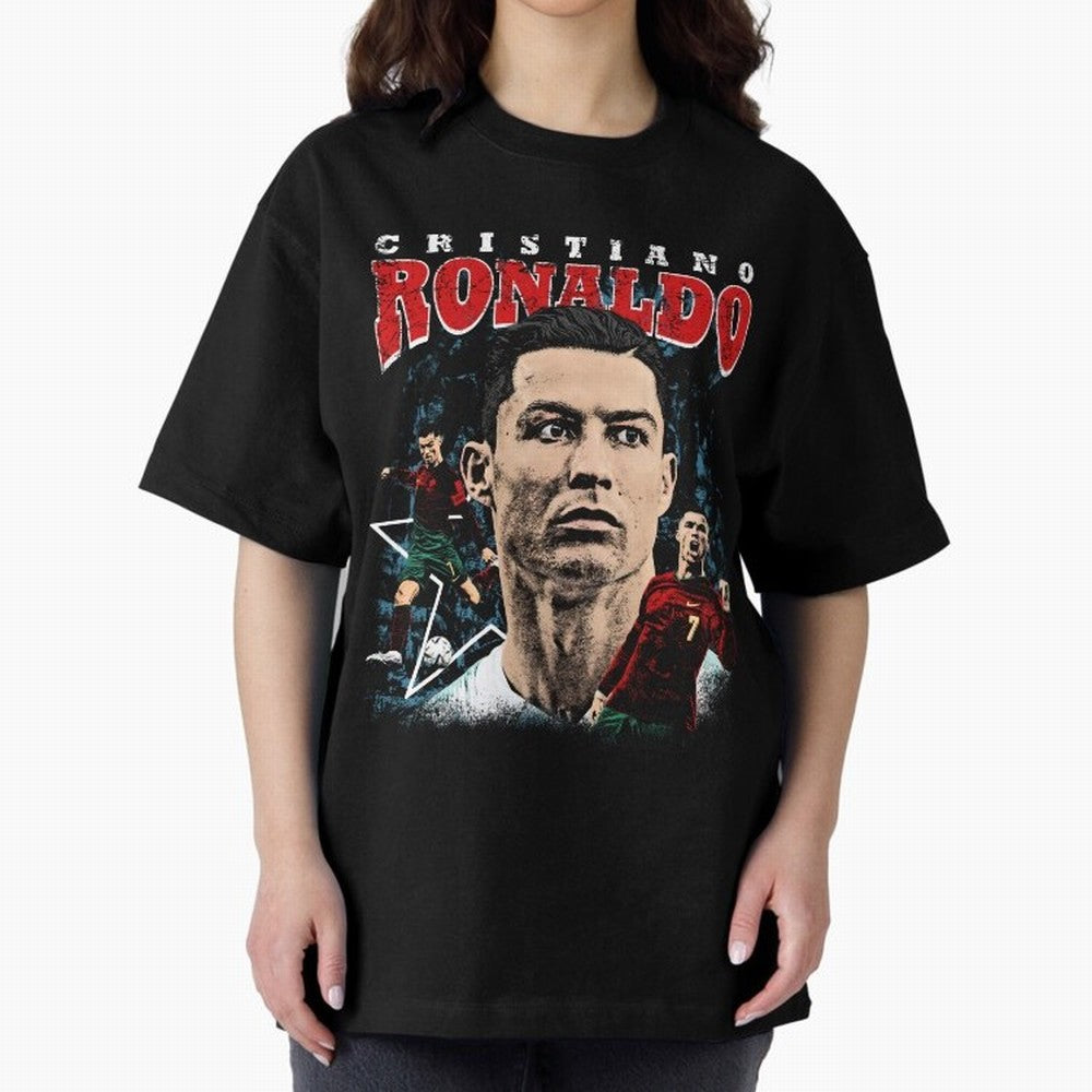 Cristiano Ronaldo CR7 Iconic T-Shirt Oversized T-Shirt Carry National Pride through Match Day Hype around FIFA World Cup 2026 Group Stage, Neymar, Haaland and Cristiano Ronaldo, England, Goal Celebration Energy, Supporter Heritage, Football Icons