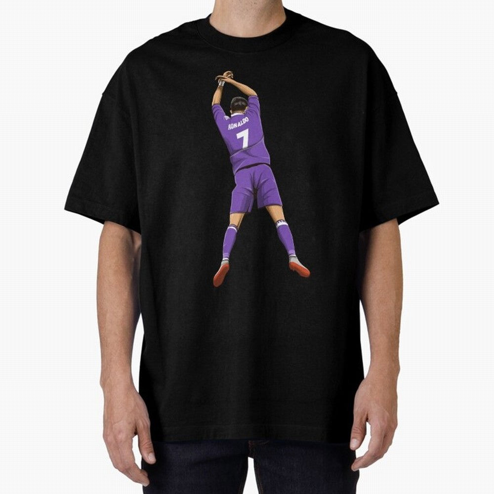 Cristiano Ronaldo Oversized T-Shirt Show Love for Legendary Goals in Global Football Passion for FIFA World Cup 2026 USA Canada Mexico, Connected to CR7, Argentina, France and Brazil, Global Supporter Spirit, Legendary Goals, National Colors and