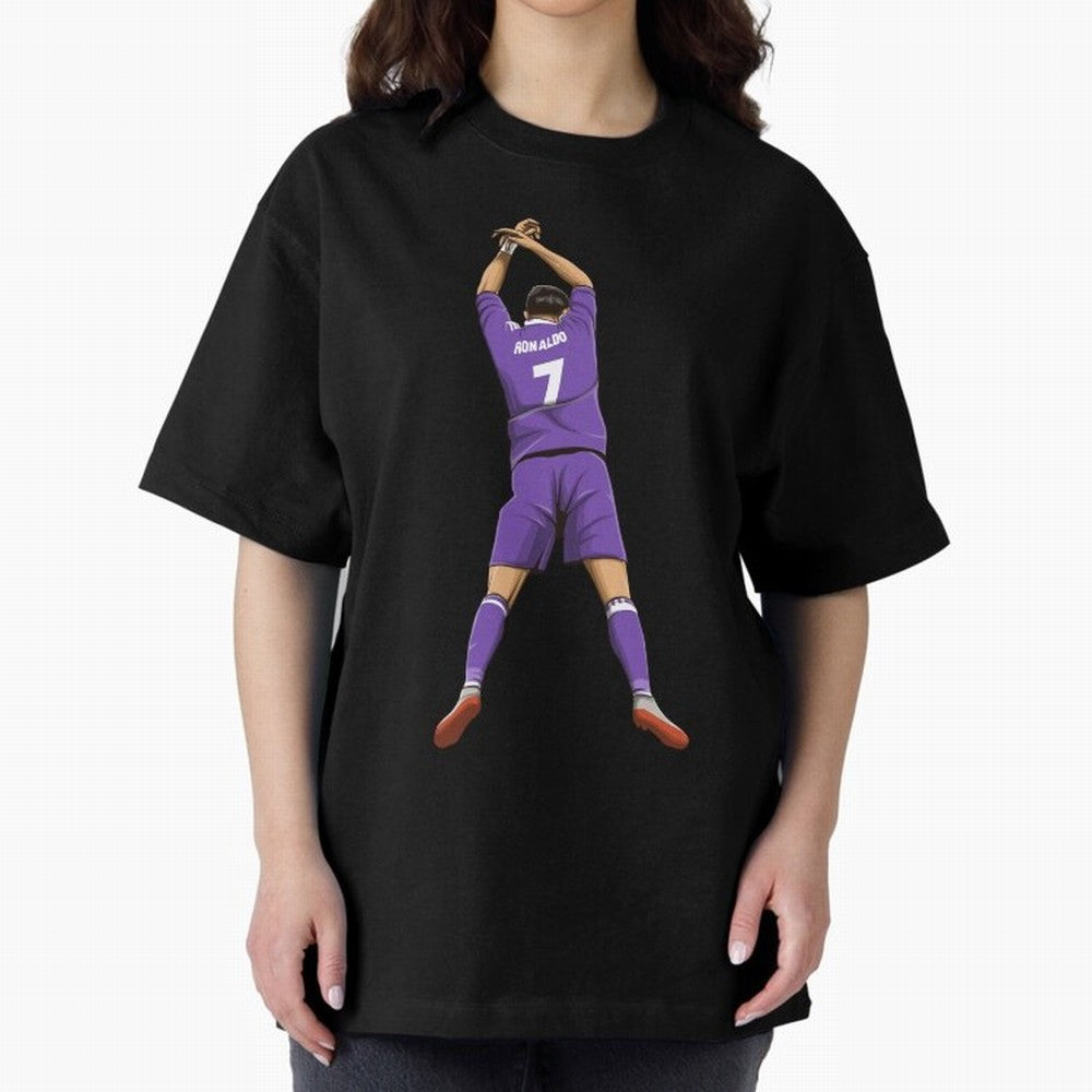 Cristiano Ronaldo Oversized T-Shirt Show Love for Legendary Goals in Global Football Passion for FIFA World Cup 2026 USA Canada Mexico, Connected to CR7, Argentina, France and Brazil, Global Supporter Spirit, Legendary Goals, National Colors and
