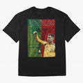 cristiano ronaldo 40th birthday tribute poster Oversized T-Shirt Wear the Spirit of FIFA World Cup 2026 for Fans of Cristiano Ronaldo and Brazil, Portugal and Argentina, Bringing Vintage Soccer Flavor, Modern Football Stars, National Flags and