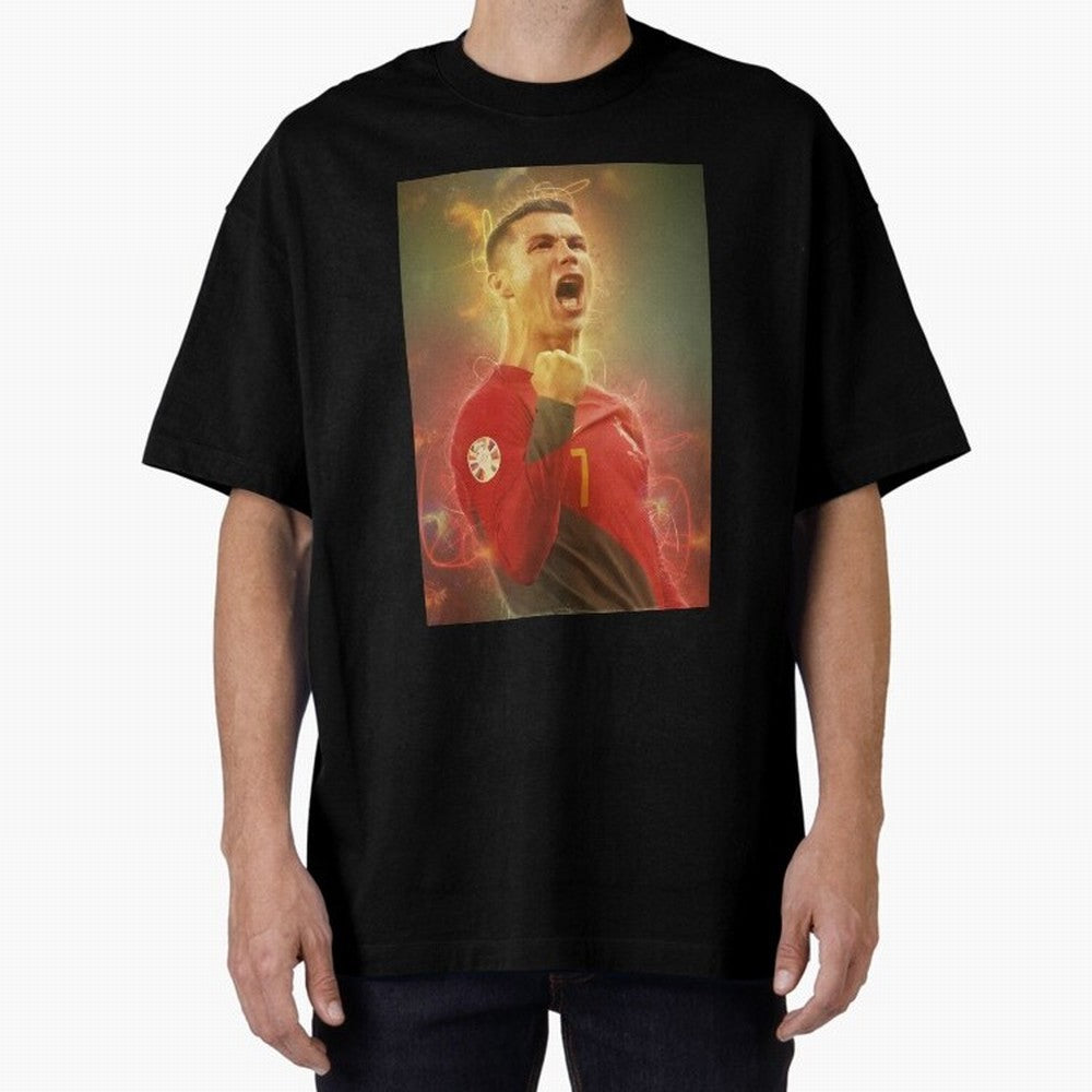 Ronaldo portugal jarsey Oversized T-Shirt Celebrate Every Goal in FIFA World Cup 2026 Group Stage Spirit, Inspired by Netherlands, Cristiano Ronaldo, Global Supporter Spirit, Legendary Goals, National Colors and Tournament Celebration; Ideal for