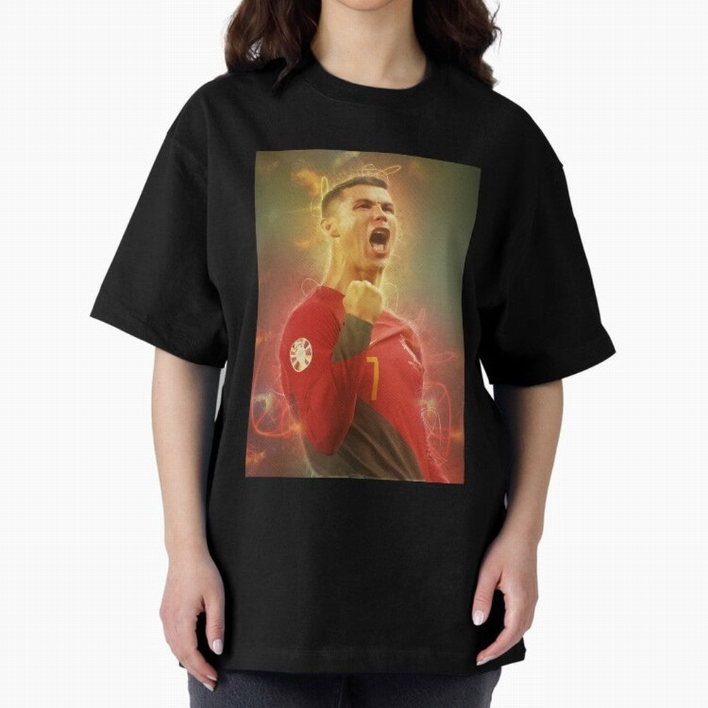 Ronaldo portugal jarsey Oversized T-Shirt Celebrate Every Goal in FIFA World Cup 2026 Group Stage Spirit, Inspired by Netherlands, Cristiano Ronaldo, Global Supporter Spirit, Legendary Goals, National Colors and Tournament Celebration; Ideal for