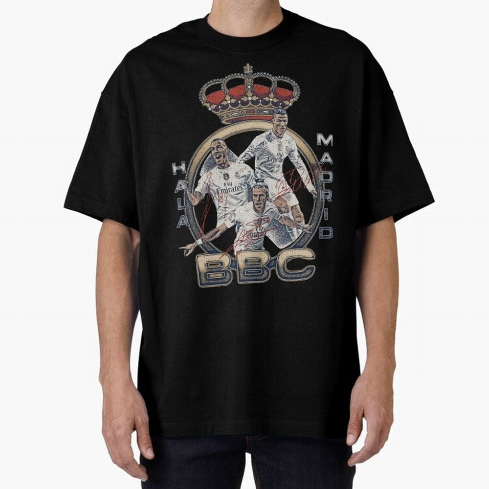 BBC of Real Madrid Oversized T-Shirt Celebrate the FIFA World Cup 2026 Group Stage Journey through Cristiano Ronaldo Highlights, Argentina, France and Brazil Pride, Football Festival Excitement, Trophy Ambitions, Country Rivalries and Star Player