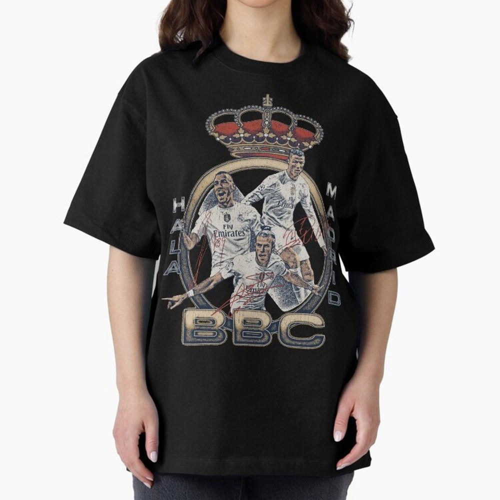 BBC of Real Madrid Oversized T-Shirt Celebrate the FIFA World Cup 2026 Group Stage Journey through Cristiano Ronaldo Highlights, Argentina, France and Brazil Pride, Football Festival Excitement, Trophy Ambitions, Country Rivalries and Star Player