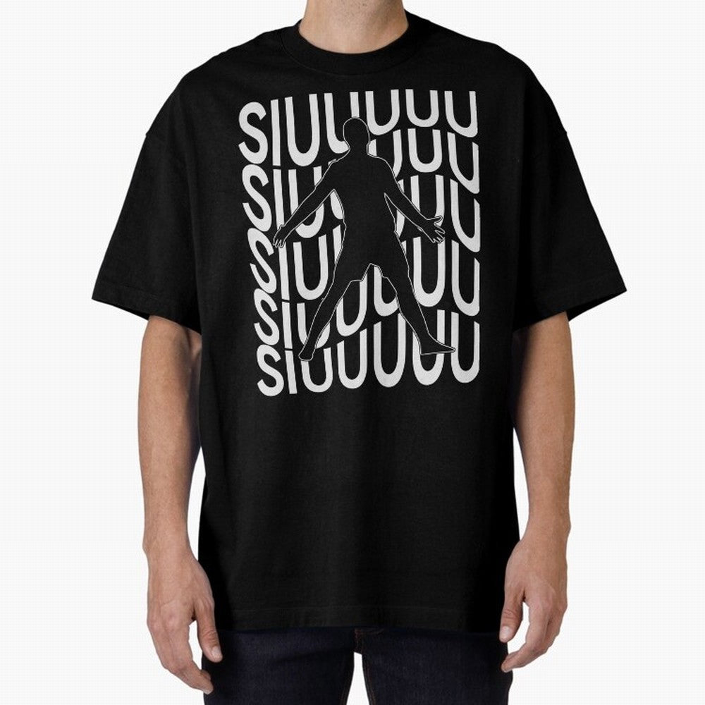 Siuuuuu Cute Soccer Present For Soccer Lovers Fan Kid's Boys Oversized T-Shirt Stand Out with Spirit from FIFA World Cup 2026 Group Stage Spirit, with Argentina and Brazil, Haaland and Mbappe, Match Day Excitement, Supporter Culture, Golden Goals