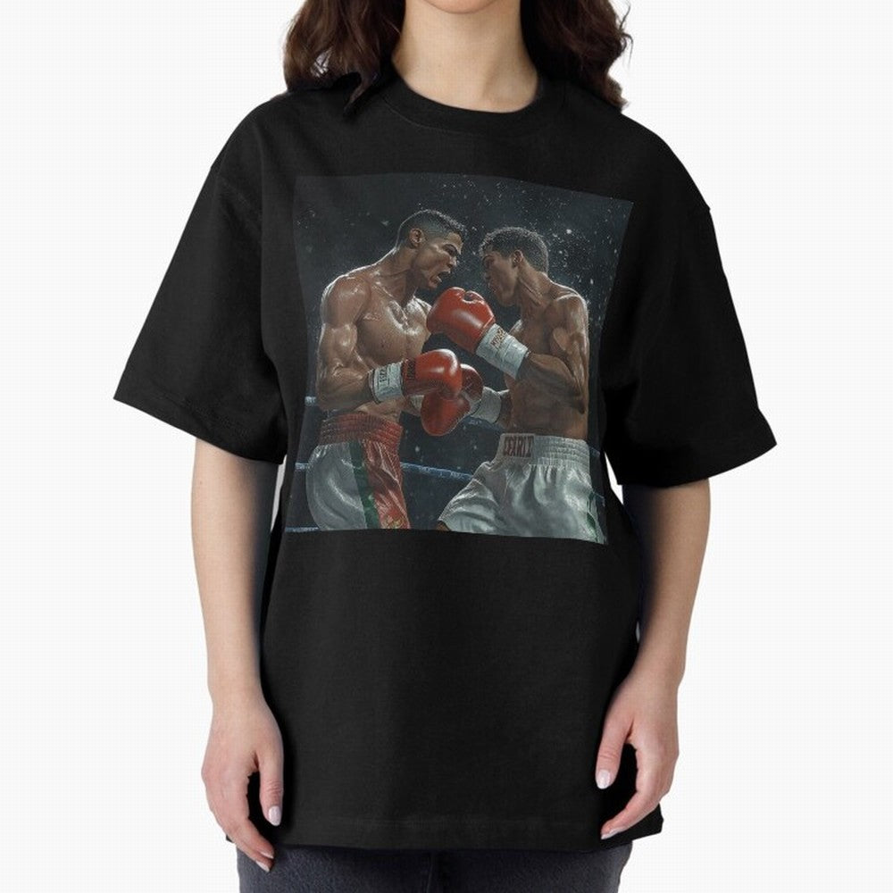 Cristiano Ronaldo vs Alvarez Canelo: Gaming Duel Between Legends Oversized T-Shirt Celebrate Supporters United by Global Football Passion for FIFA World Cup 2026, Made for Messi, Neymar and Mbappe, Germany, Championship Spirit, Famous Goals,