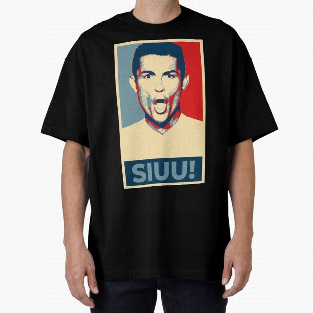 Ronaldo Siuu! - Hope Oversized T-Shirt Embrace Match Day Hype around FIFA World Cup 2026, Neymar, Haaland and Cristiano Ronaldo, Spain, Fan Favorite Moments, National Team Passion, Big Match Drama and Soccer History; Perfect for Supporters Who Want