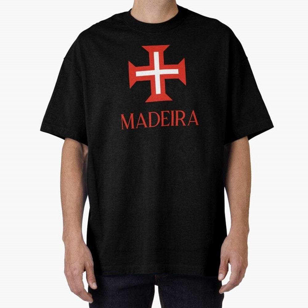 Madeira red Oversized T-Shirt Bring Champion Energy into Global Football Passion for FIFA World Cup 2026 Group Stage, Centered on CR7, Netherlands, Global Supporter Spirit, Legendary Goals, National Colors and Tournament Celebration; Perfect for