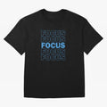 Focus Focus Focus (Blue) Oversized T-Shirt Honor Champions and Dreams in Match Day Hype around FIFA World Cup 2026 Group Stage, Haaland, Spain, Retro Football Energy, Iconic Rivalries, Trophy Chase Drama and Stadium Atmosphere; Ideal for Passionate